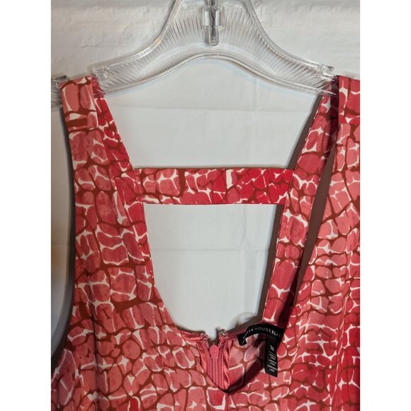 WHITE HOUSE BLACK MARKET Tank Top Tunic Layered Geometric Strappy Back Boho XS - Picture 4 of 11